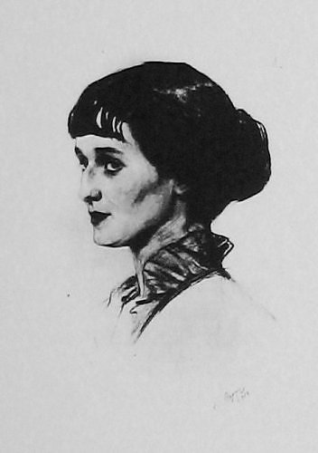 Савелий Абрамович Сорин. "Портрет А. А. Ахматовой". 1914.