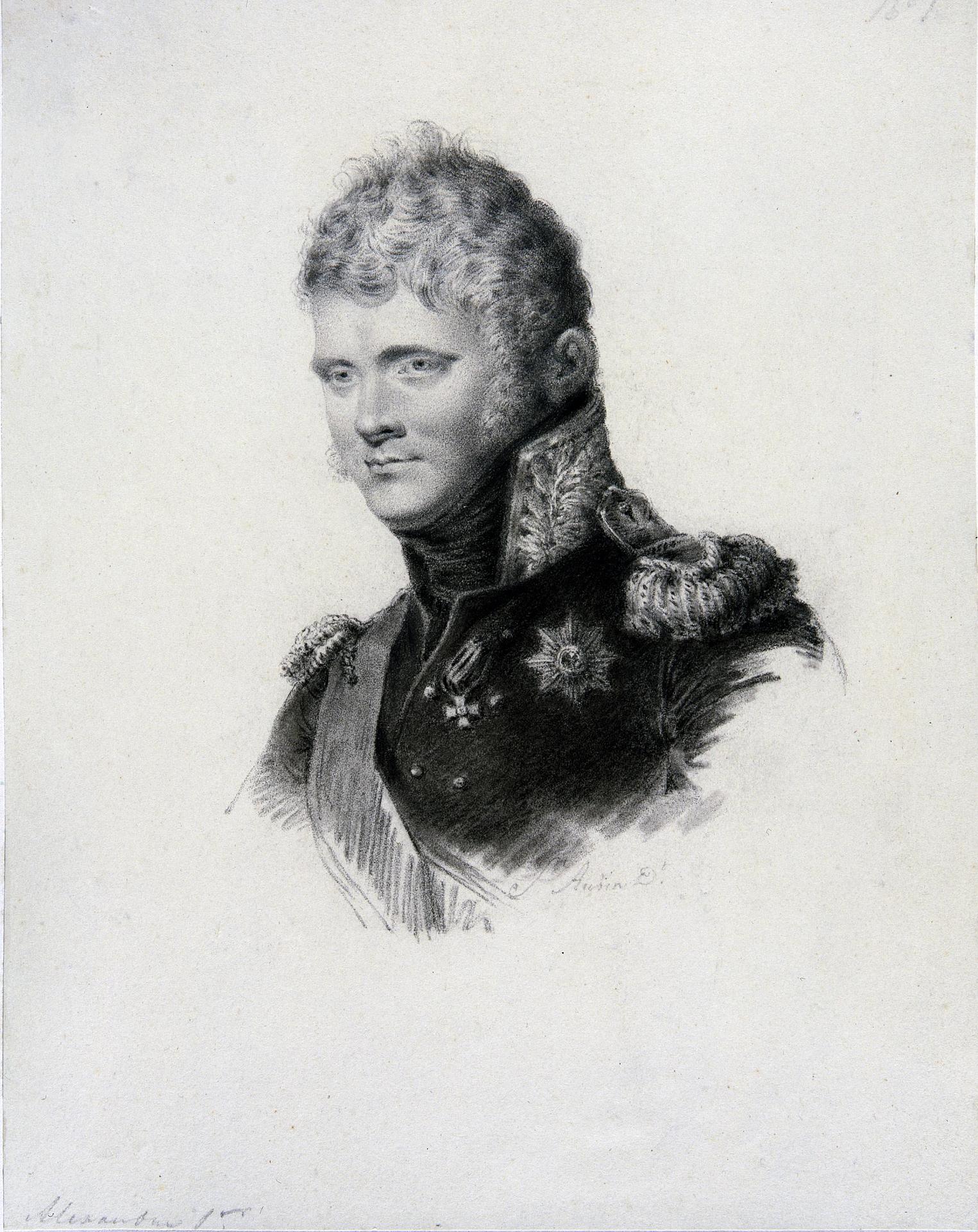 Луи де Сент-Обен. "Портрет Александра I". 1807-1808.