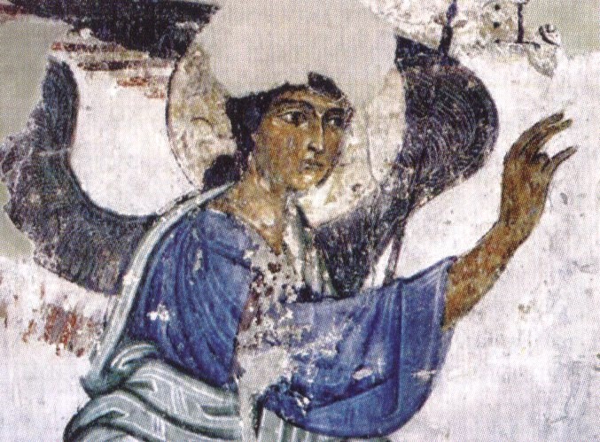 Ангел из композиции "Благовещение" в Атенском Сионе. 1080.