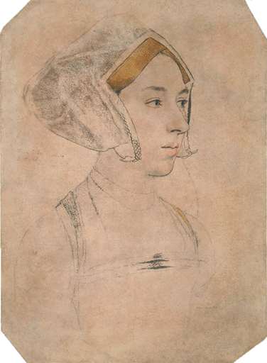 Ганс Гольбейн Младший. "Леди Анна Болейн. Королева Англии, вторая жена короля Генриха VIII". Эскиз. Около 1522.