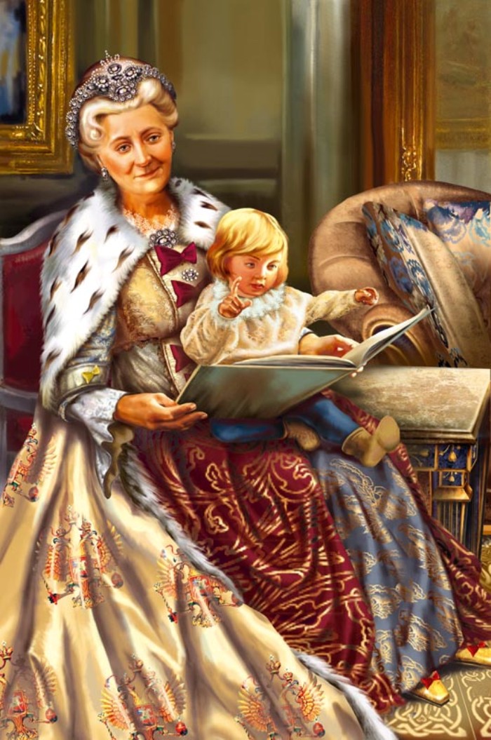 Елена Доведова. Екатерина II с внуком Александром.