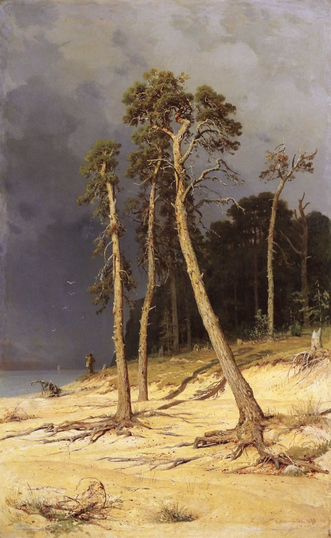 И. Шишкин. Песчаный берег. 1879.