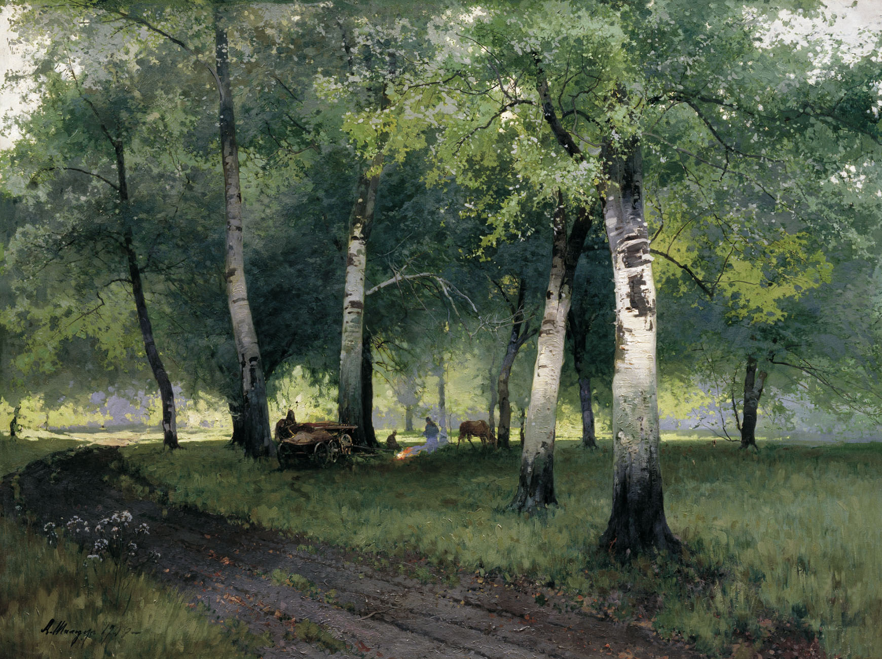 А. Шильдер. Берёзовый лес. 1908.