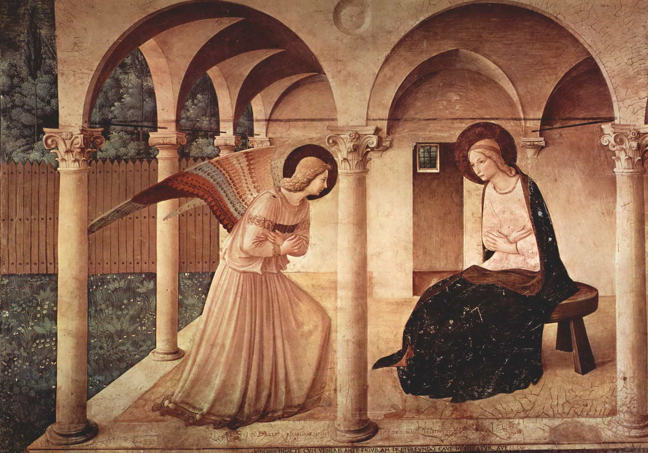 Фра Беато Анджелико. Благовещение. Цикл фресок доминиканского монастыря Сан Марко во Флоренции.