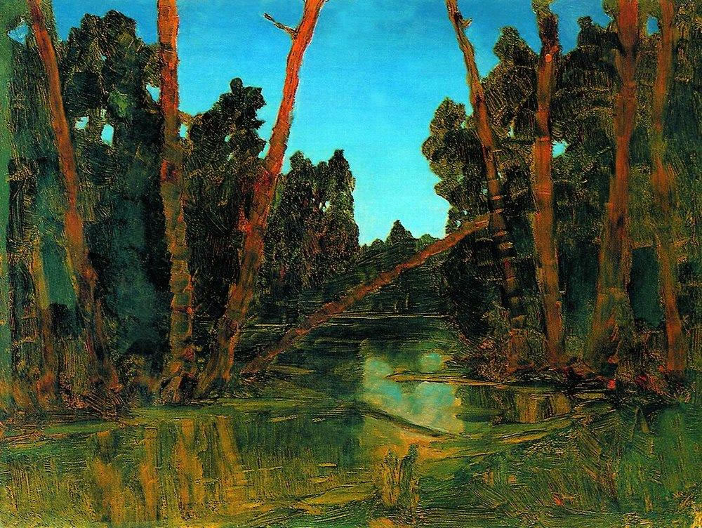А. Куинджи. Лесное болото. 1898-1908.