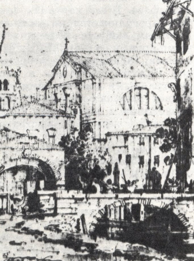 Каналетто. "Вид церкви Сан Лоенцо". 1740-е.