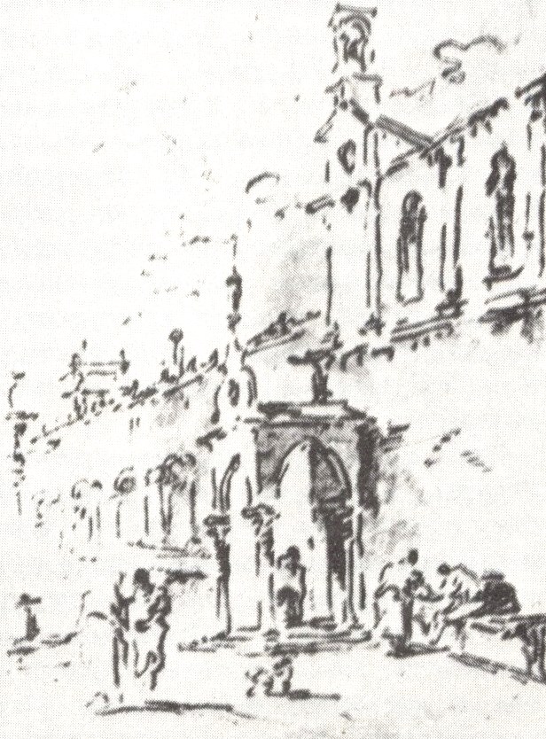 Франческо Гварди. "Вид церкви". 1770-е.