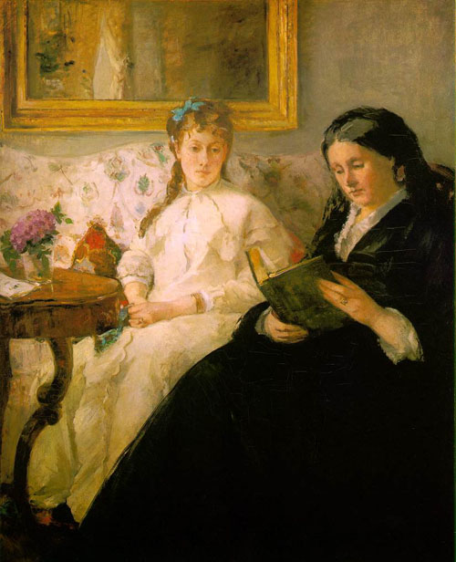 Берта Моризо. Чтение, мать и сестра художницы. 1869-1870.