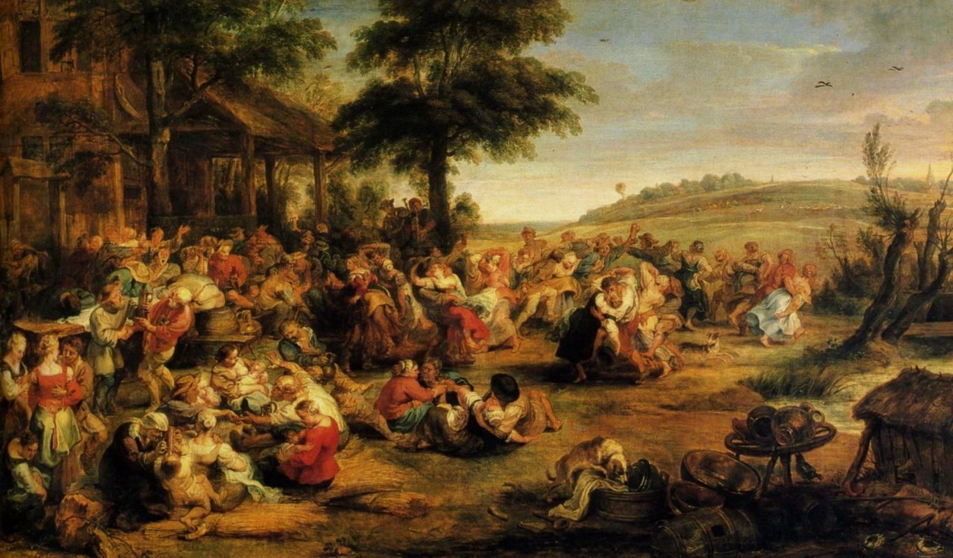 Питер Пауль Рубенс. "Праздник в деревне". 1638. Лувр, Париж.