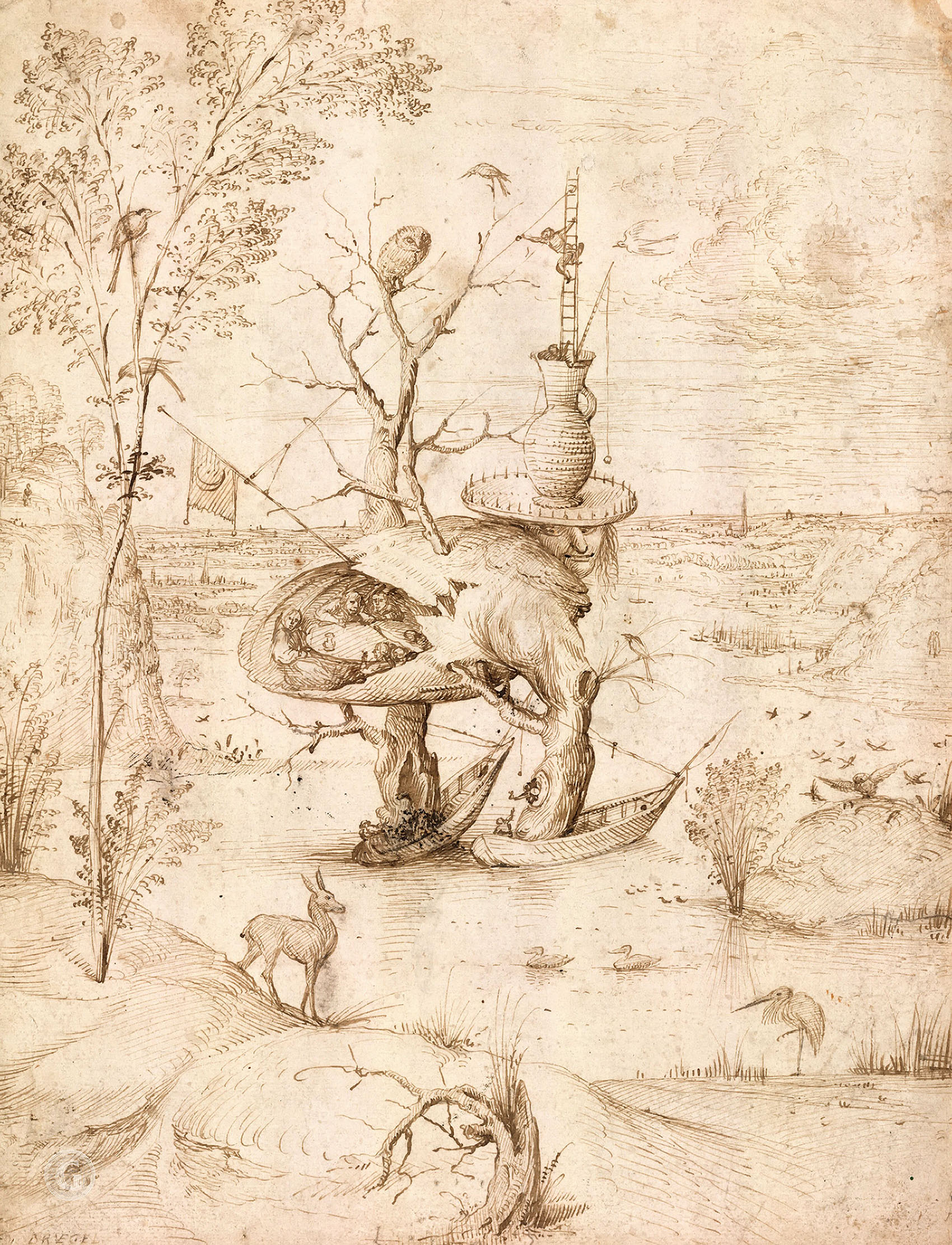 Иероним Босх. "Человек-дерево". 1500. Музей графического искусства Альбертина, Вена.