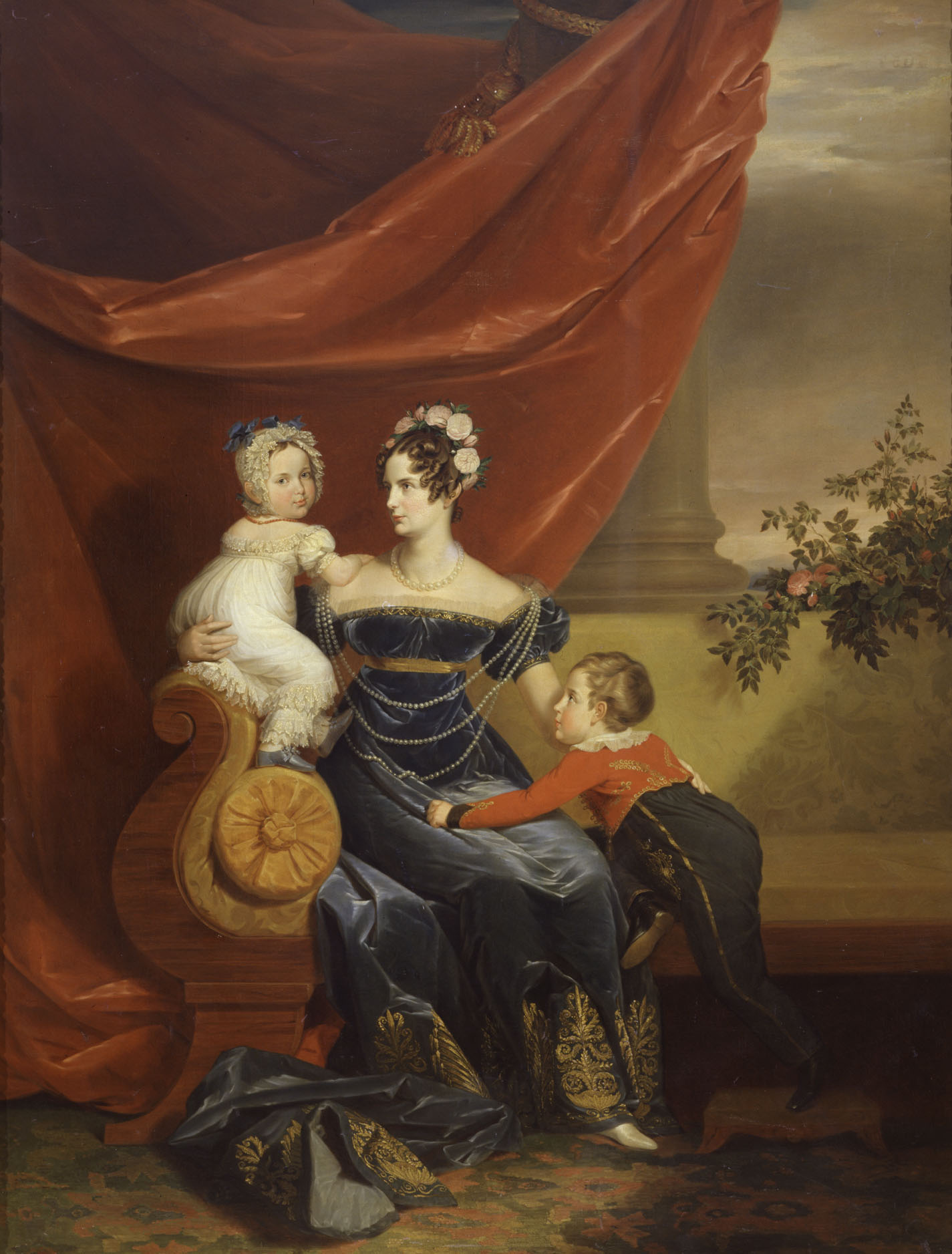 Джордж Доу. Портрет великой княгини Александры Фёдоровны с детьми.