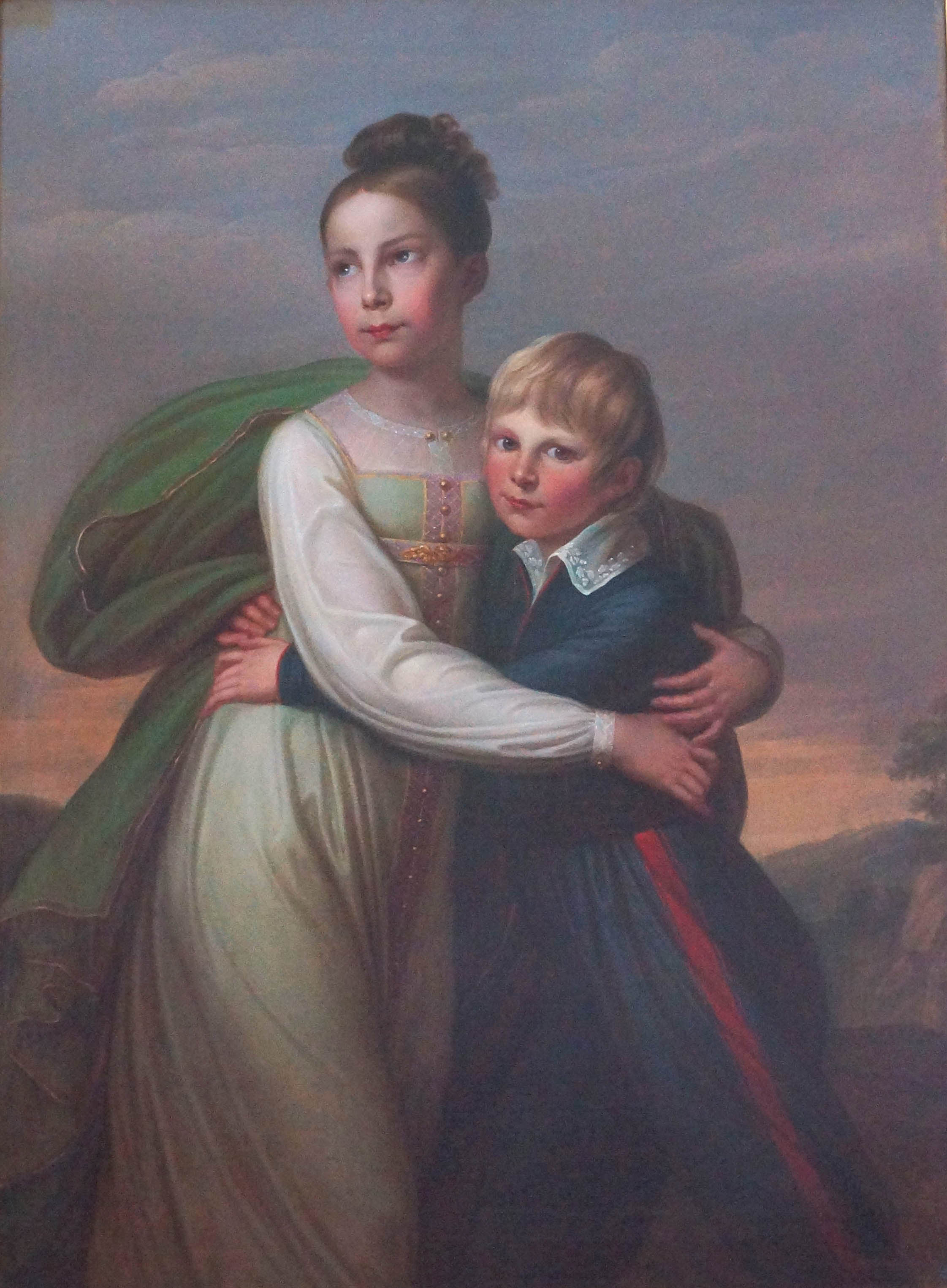 Франц Герард Кюгельхен. "Портрет детей Фридриха Вильгельма III принца Альберта и Луизы Прусских". Около 1817. ГМЗ "Гатчина".