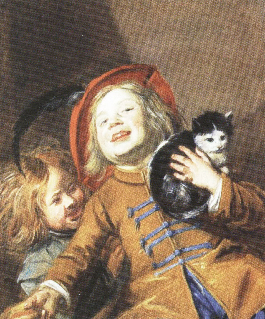 Юдит Лейстер. Смеющиеся дети с котёнком. 1629.