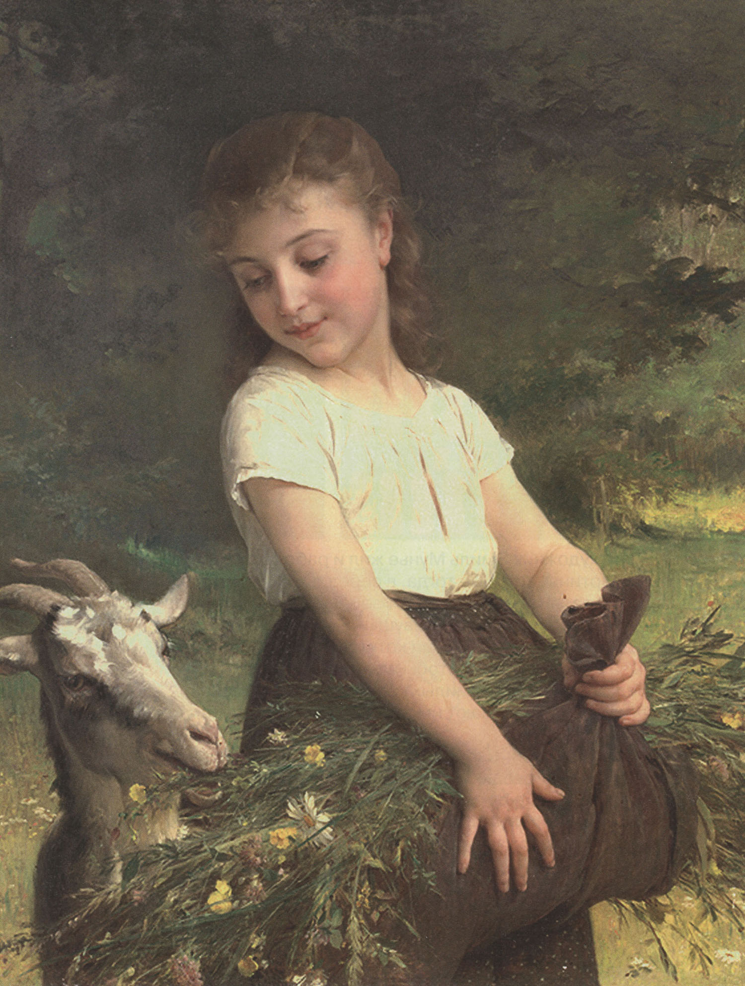 Эмиль Мунье. Девочка с козой. 1888.