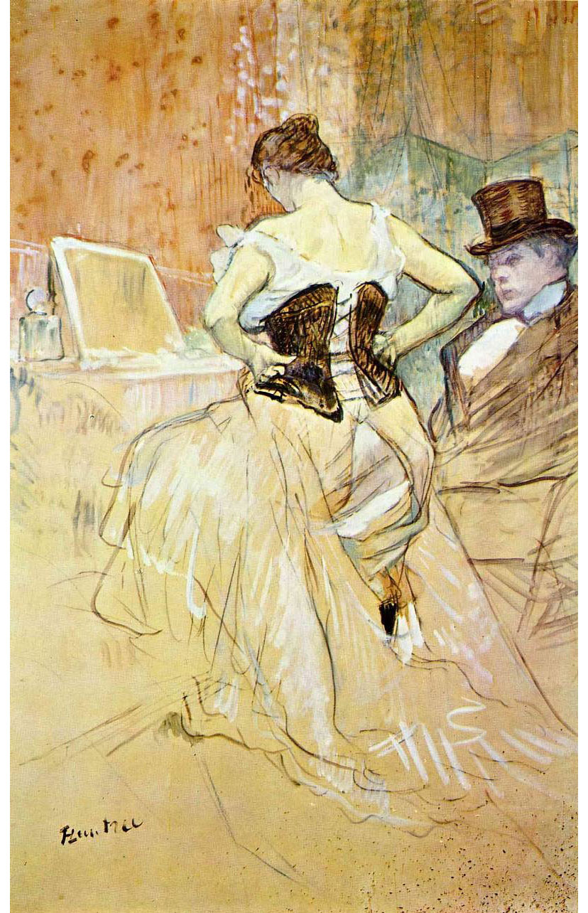 Анри де Тулуз-Лотрек. "Девушка в корсете". 1896.