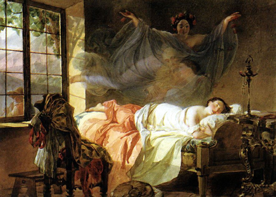 Карл Брюллов. Сон молодой девушки перед рассветом. 1830-1833.