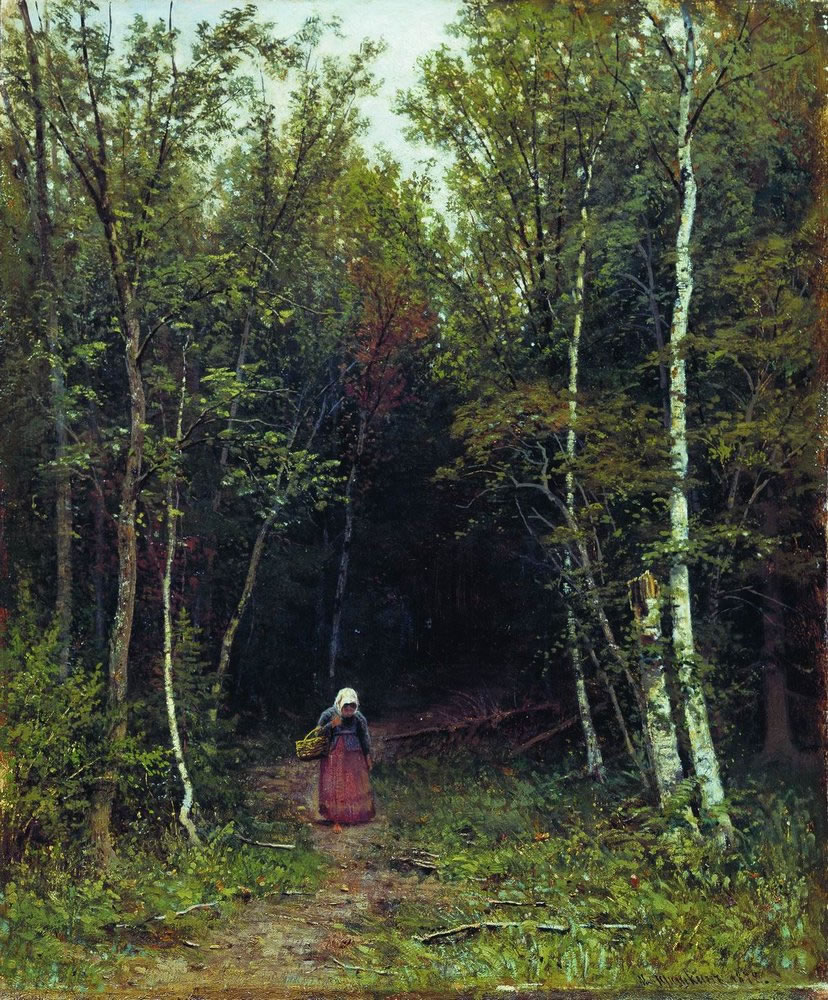 Иван Иванович Шишкин. Пейзаж с фигурой. 1872.