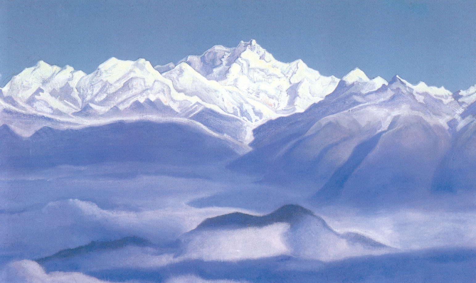 Н. Рерих. Гималаи (Голубые горы). 1939.