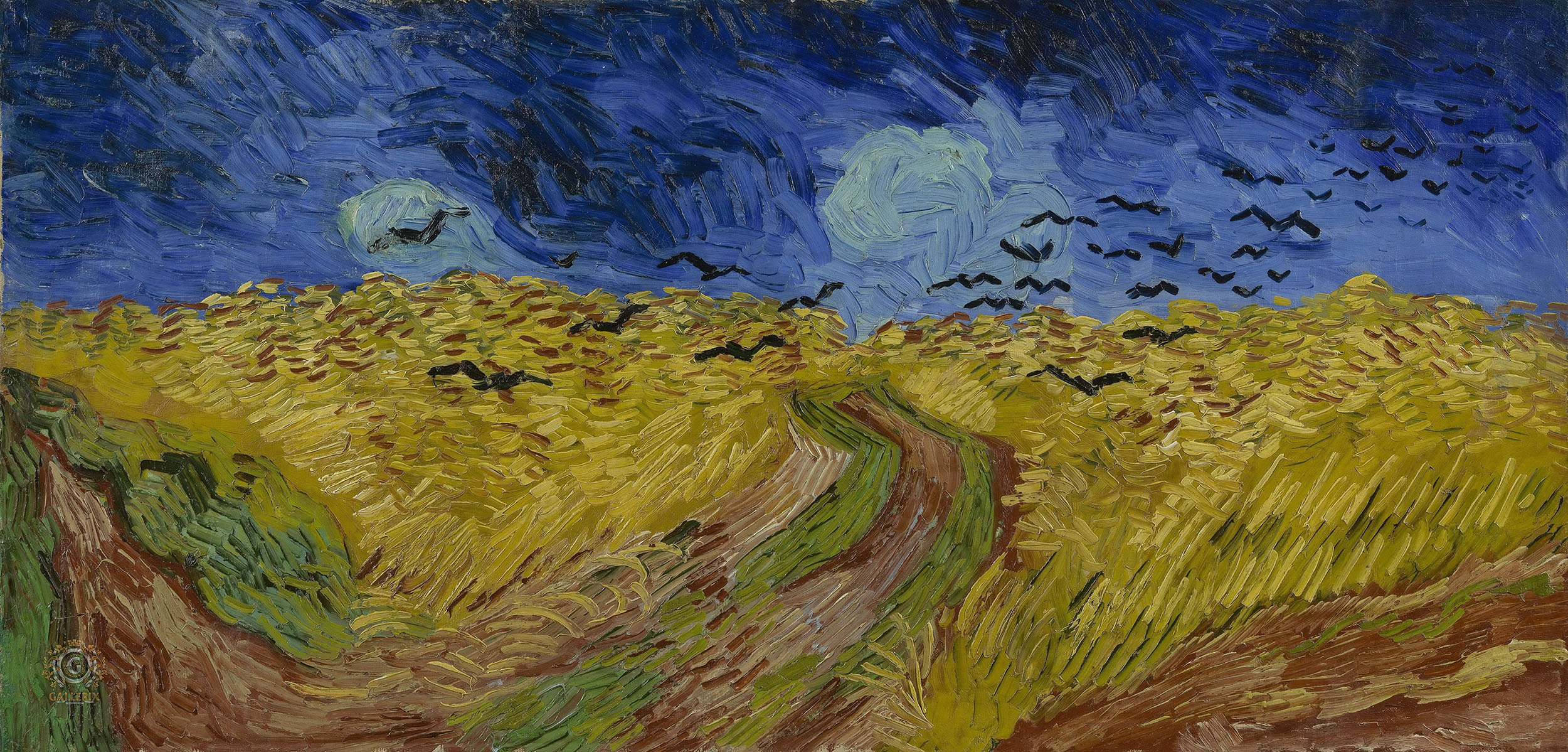 Винсент Ван Гог. "Пшеничное поле под грозовым небом". 1890.