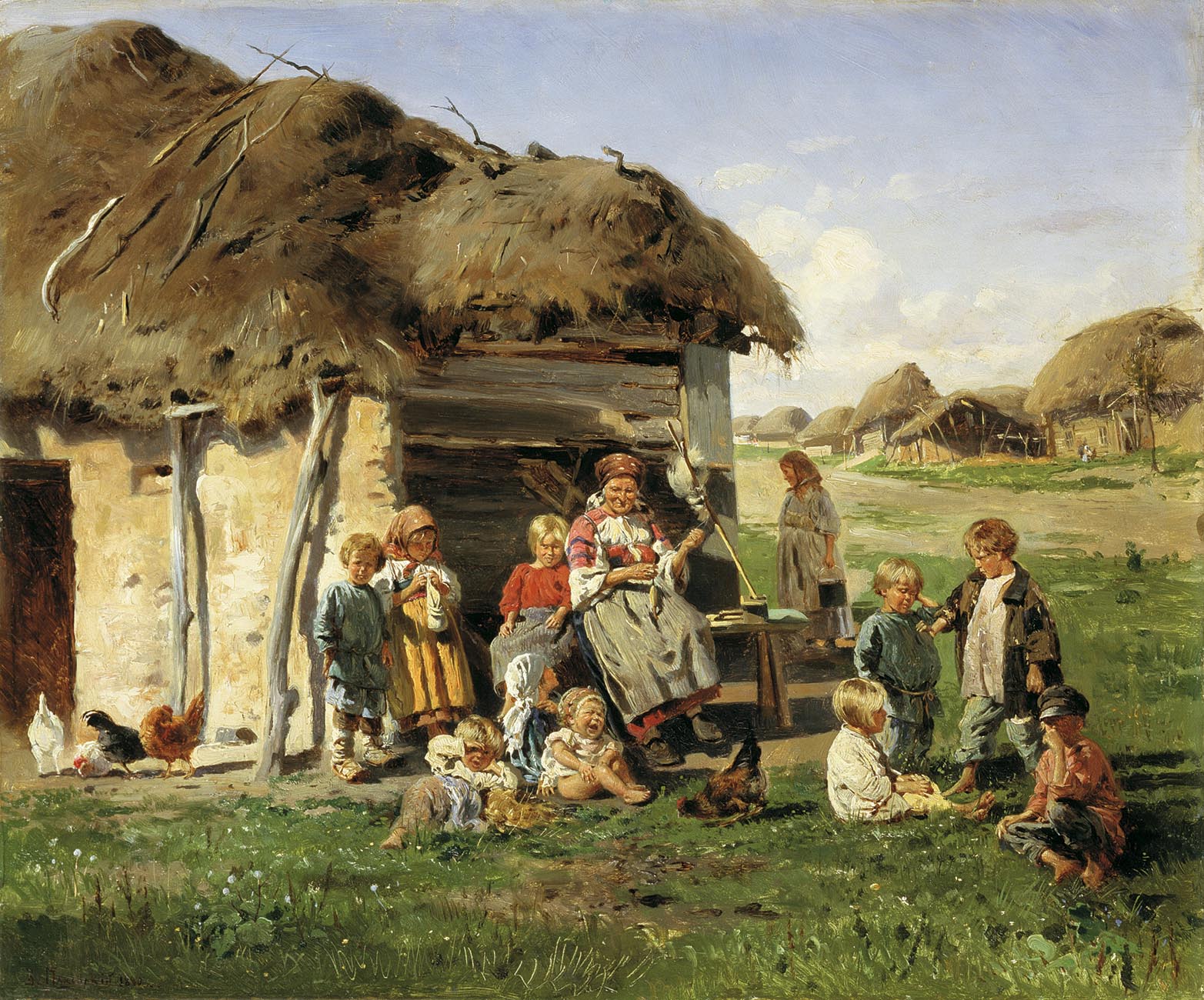 Владимир Маковский. Крестьянские дети. 1890.