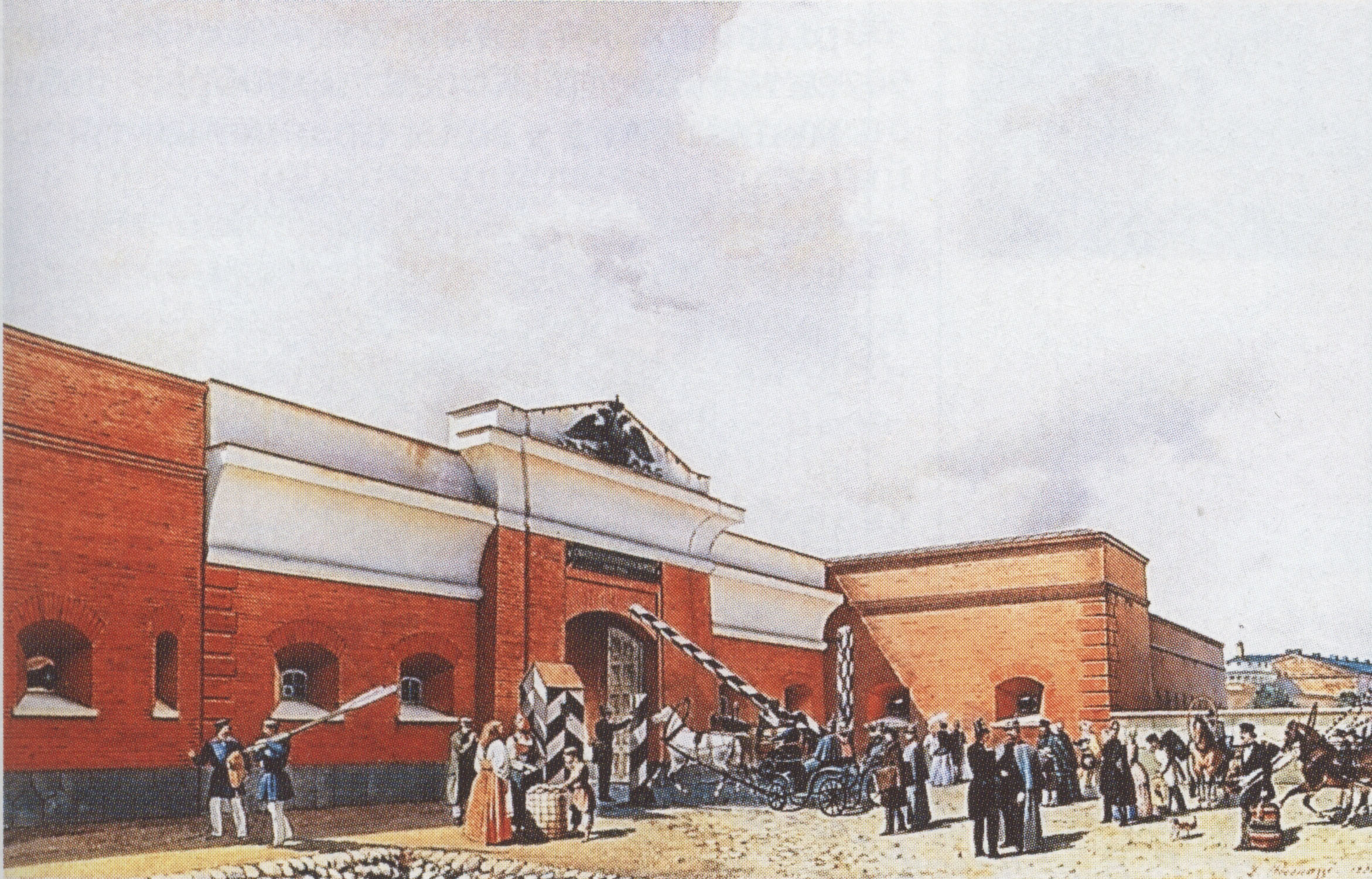 Л. Премацци. "Кронштадт. Санкт-Петербургские ворота". 1851.