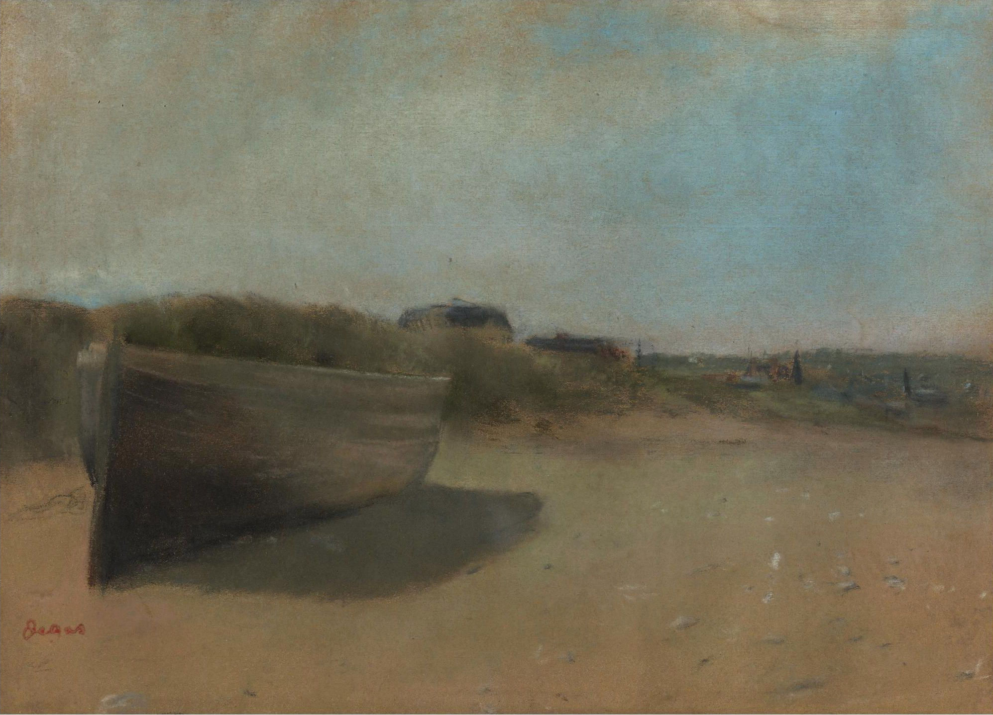 Эдгар Дега. Лодка на песке. 1869.