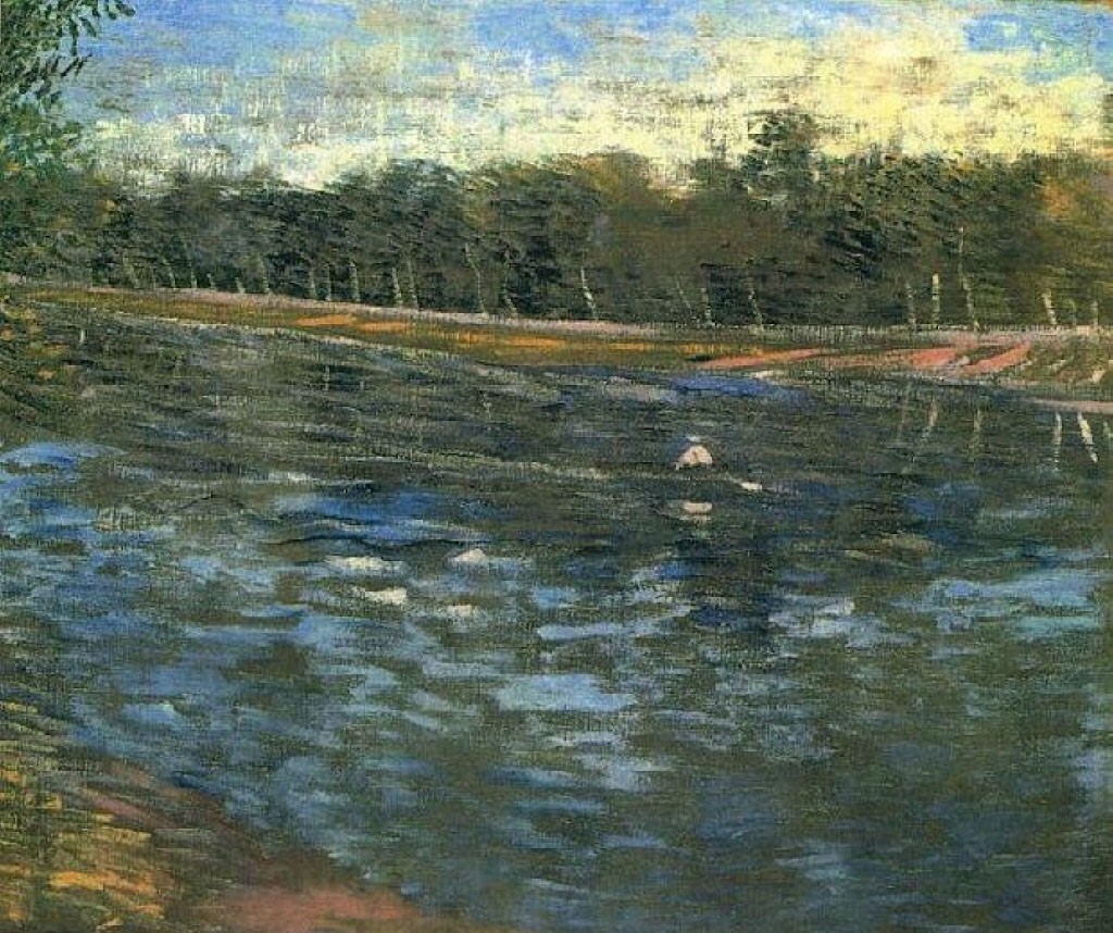 Винсент Ван Гог. "Сена с гребной лодкой". 1887. Частная коллекция.