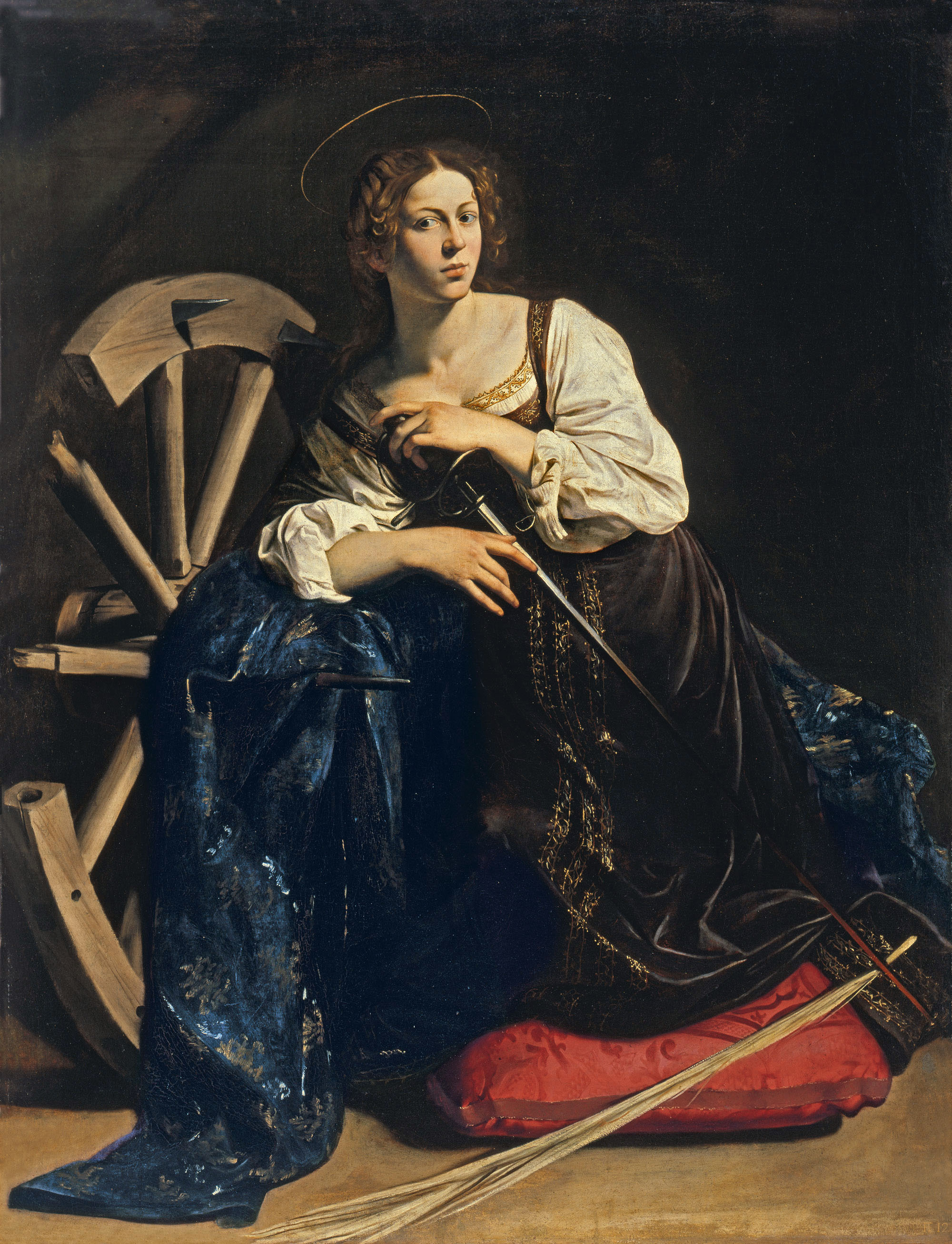 Караваджо. Святая Екатерина Александрийская. 1596.