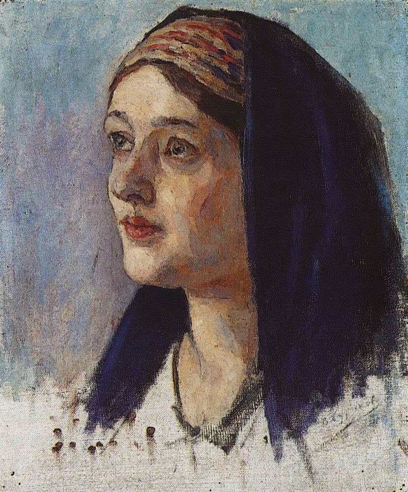 Василий Иванович Суриков. "Голова Марии". 1913-1914.