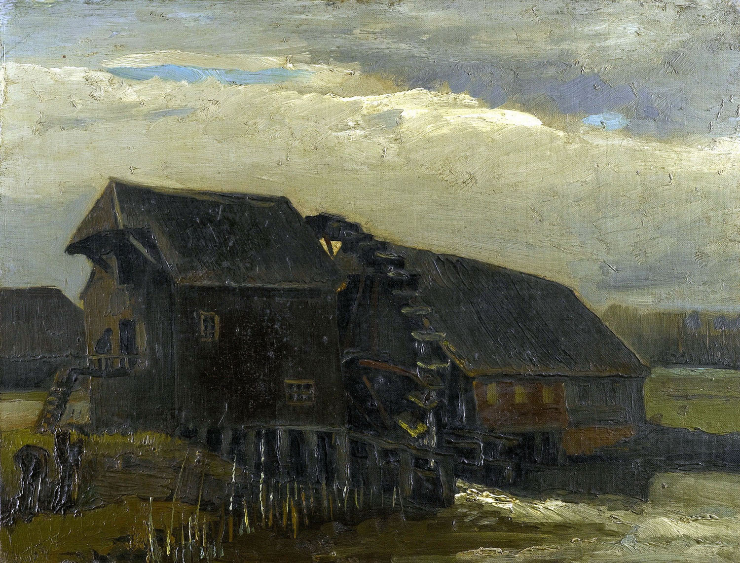 Винсент Ван Гог. "Водяная мельница в Опветтене". 1884. Частная коллекция.