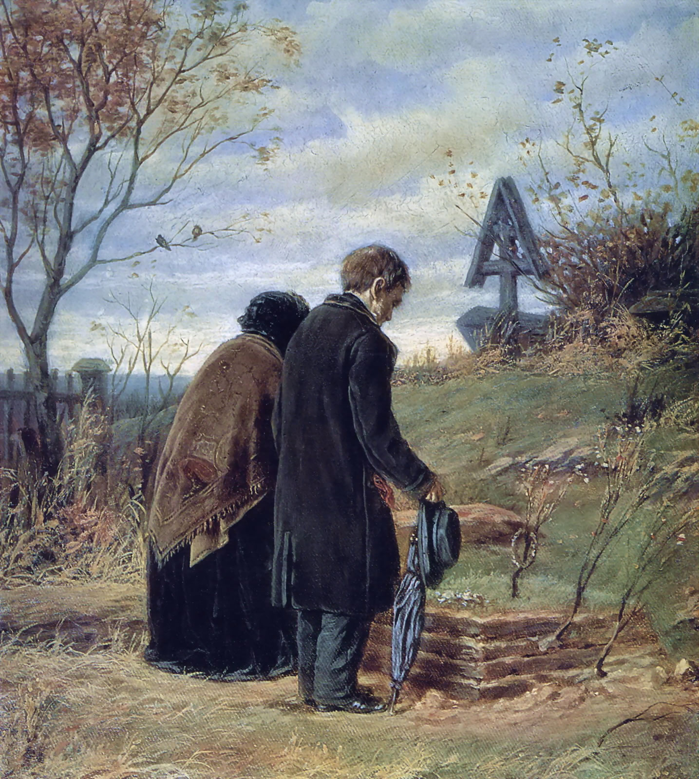 Василий Перов. Старики-родители на могиле сына. 1874.