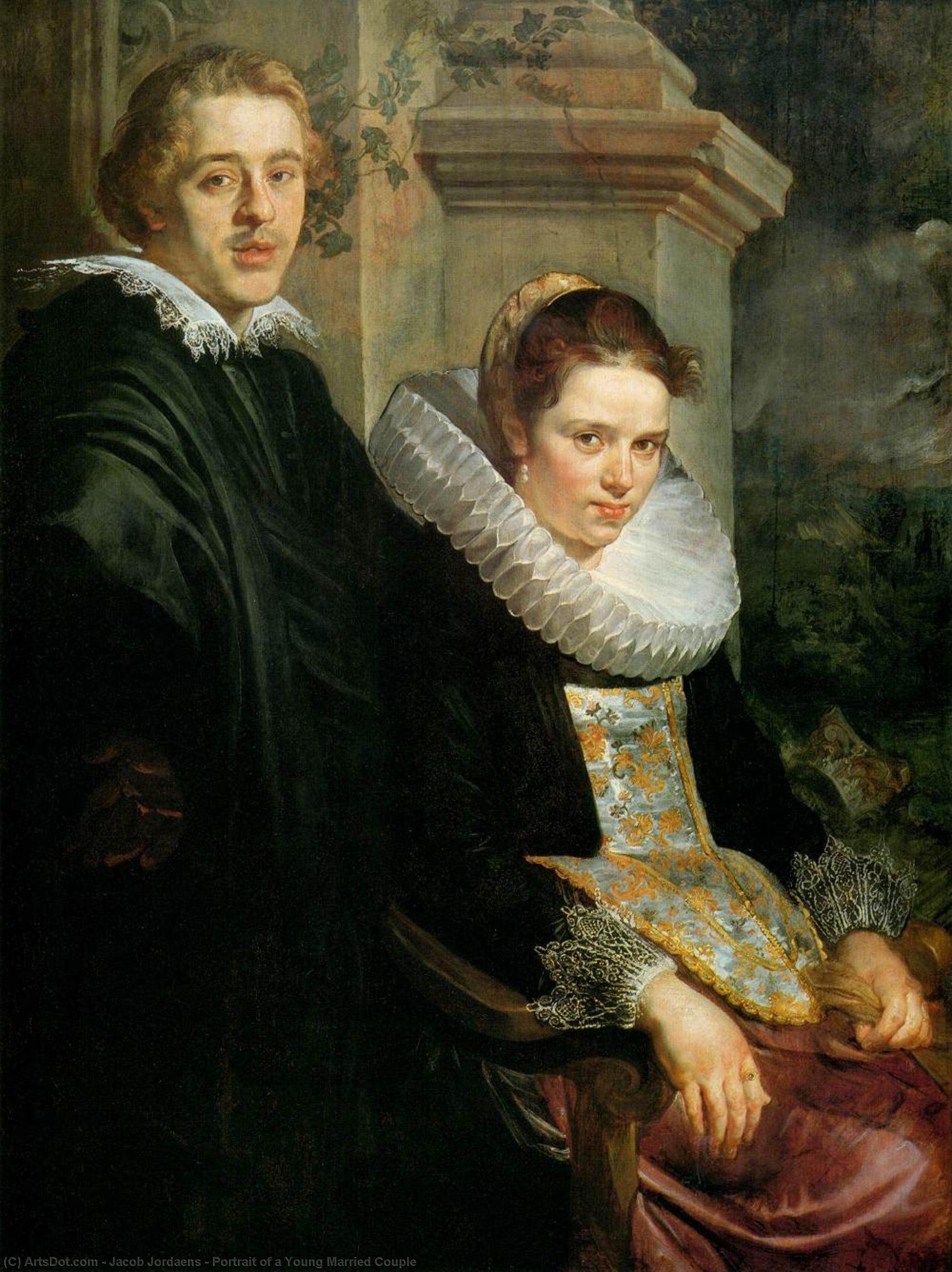 Якоб Йорданс. "Портрет молодых супругов". 1615-1620.