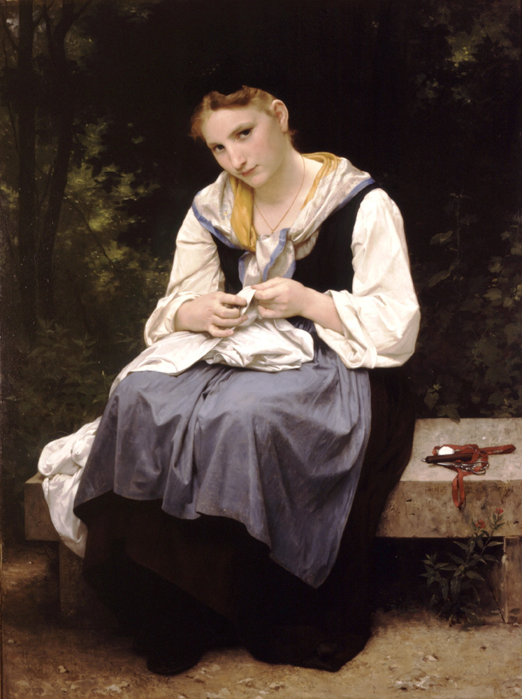Адольф Вильям Бугро. "Молодая работница". 1869. Частная коллекция.
