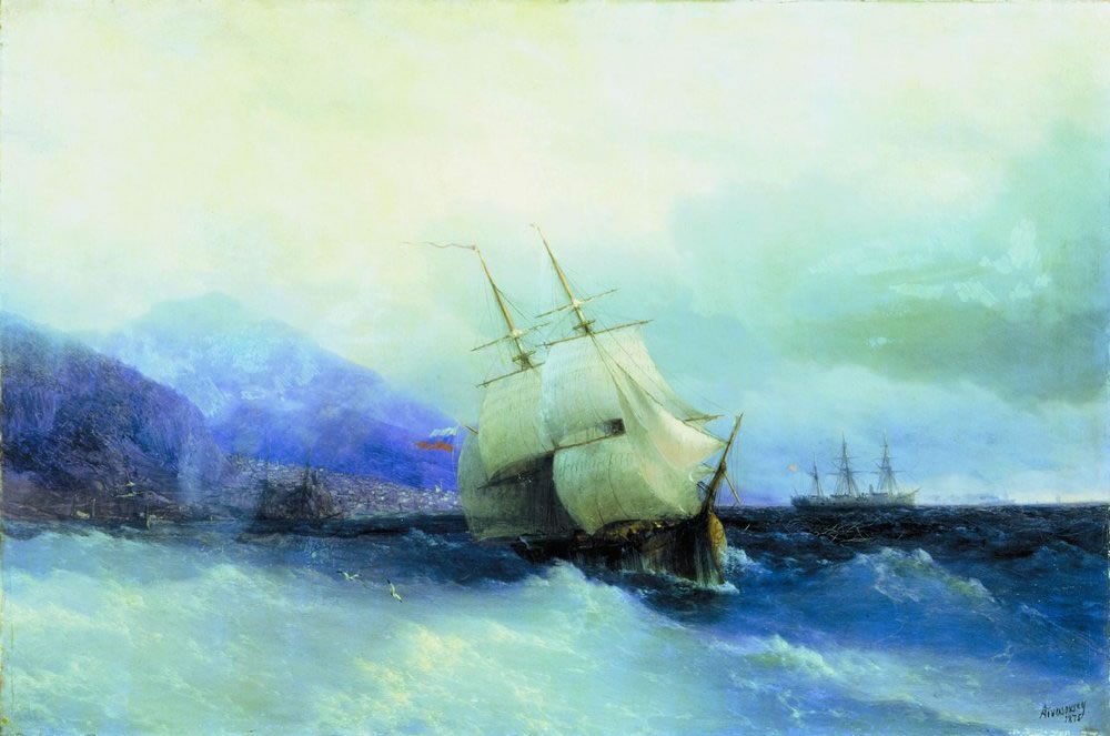Иван Айвазовский. Трапезунд с моря. 1875.