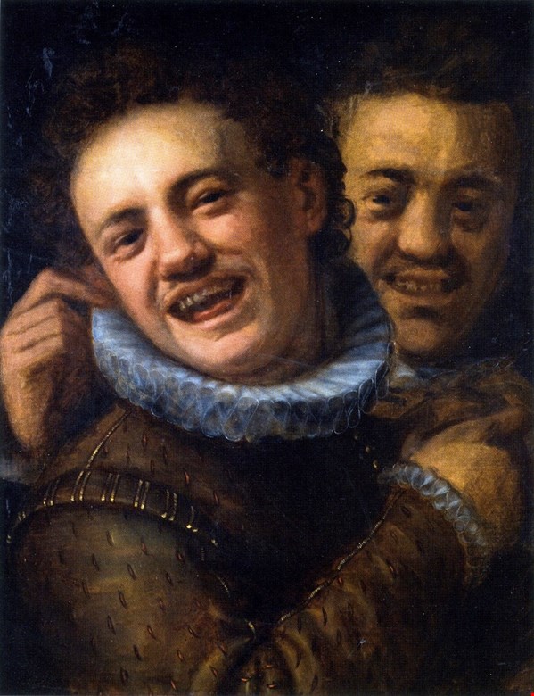 Ханс фон Аахен. "Двое смеющихся мужчин (Двойной автопортрет)"