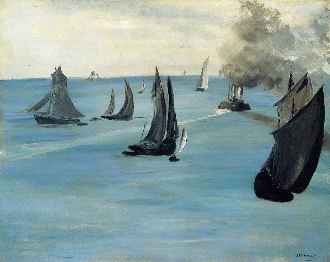 Эдуард Мане. "Выход парусников из Булонского порта". 1864.
