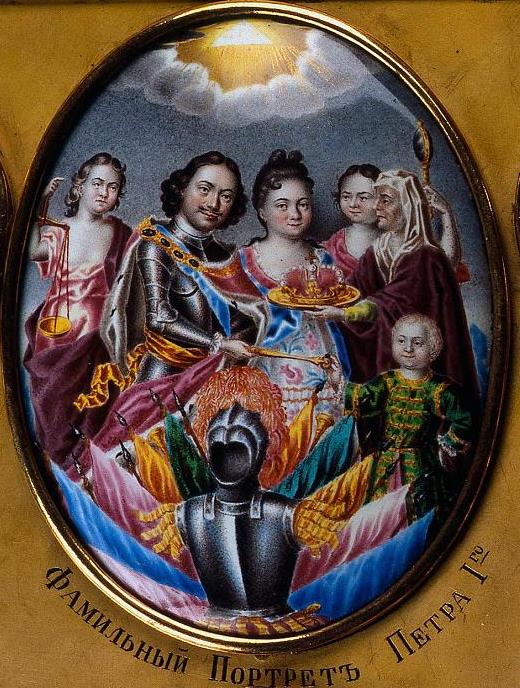 Григорий Семёнович Мусикийский. "Фамильный портрет Петра I". 1712.