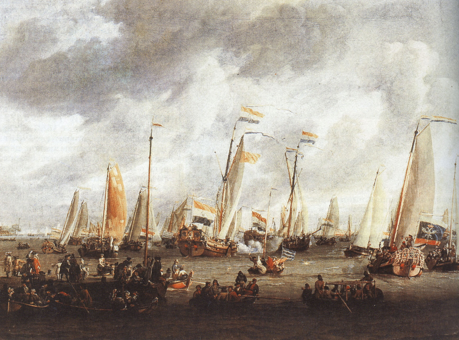 Показательный морской бой в заливе Эй в честь царя Петра I 1 сентября 1697 года.