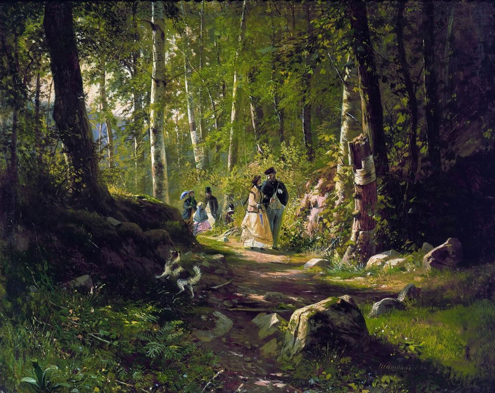 Иван Иванович Шишкин. "прогулка в лесу". 1869.