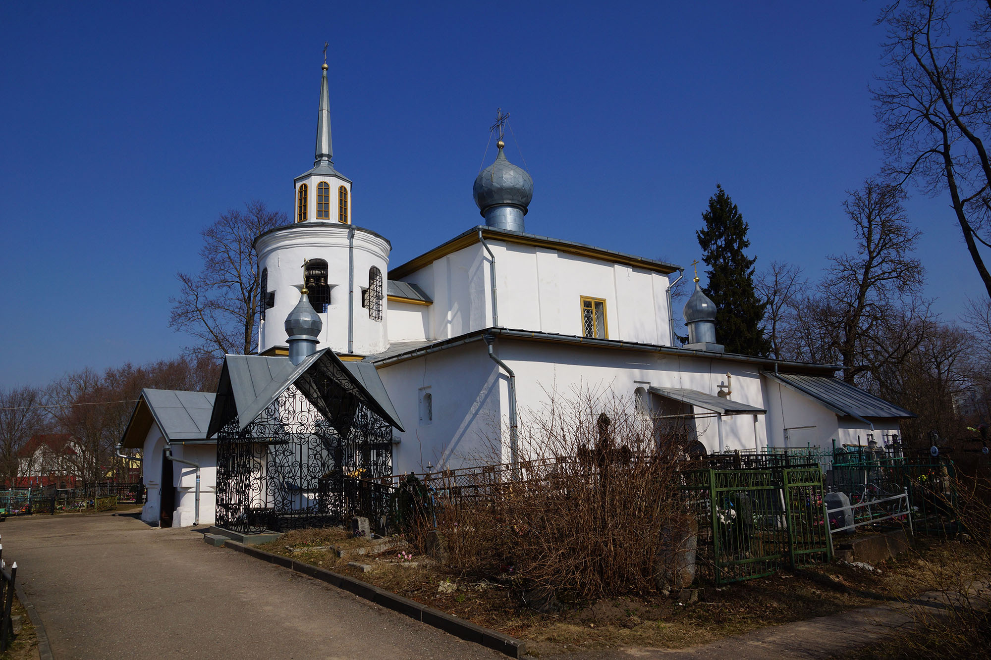 Псков (ул. Аллейная, д. 1). Церковь Иоанна Богослова на Мишариной горе.
