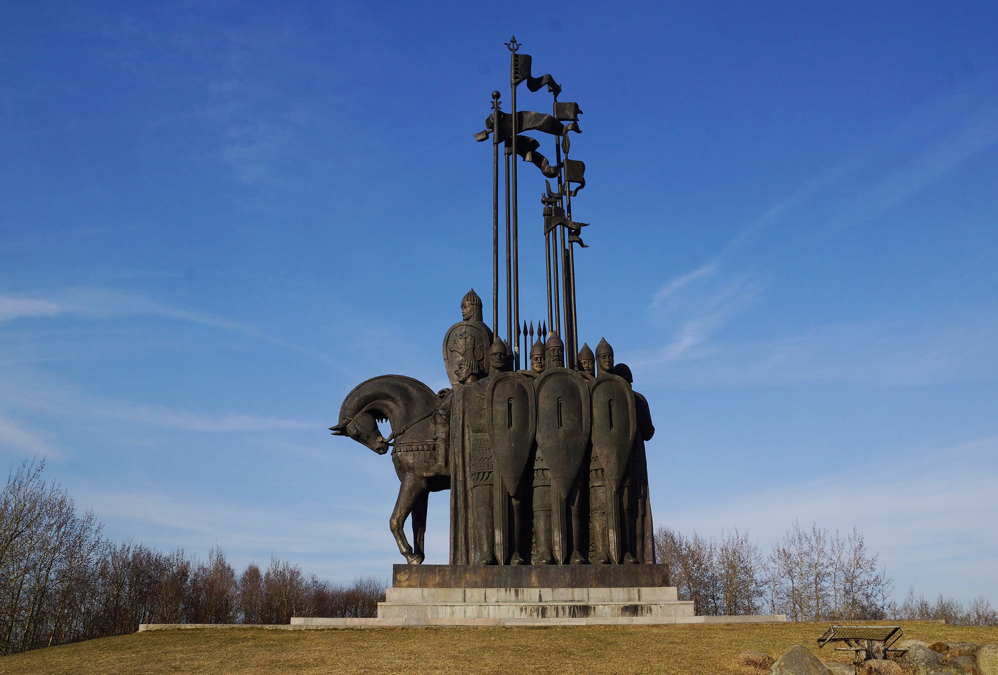 Псков (Писковичская волость, гора Соколиха). Монумент "Ледовое побоище".