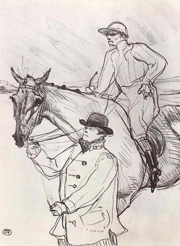 Анри де Тулуз-Лотрек. Жокей на пути к весам. 1900.
