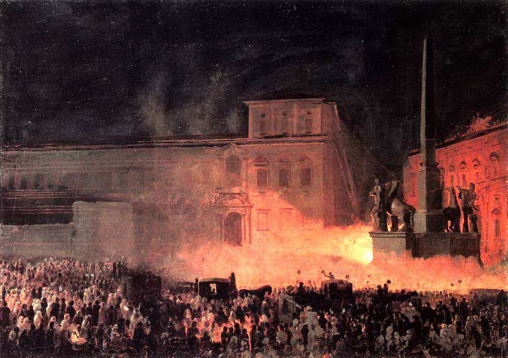 Карл Брюллов. Политическая демонстрация в Риме в 1846 году. 1850.