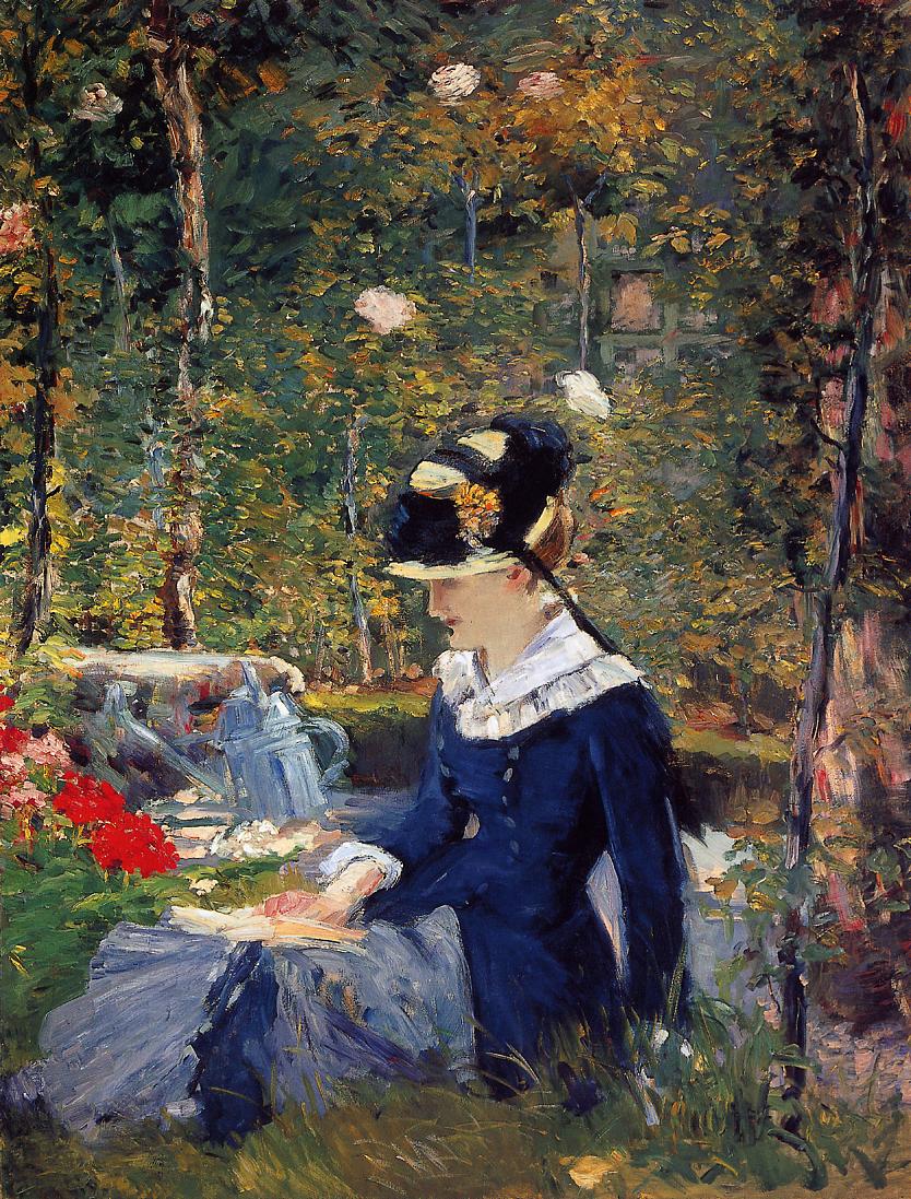 Эдуард Мане. "Молодая женщина в саду". 1880.
