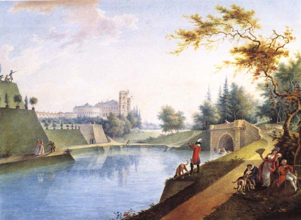 Г. С. Сергеев. "Вид на голландские сады и Карпин пруд". 1798.