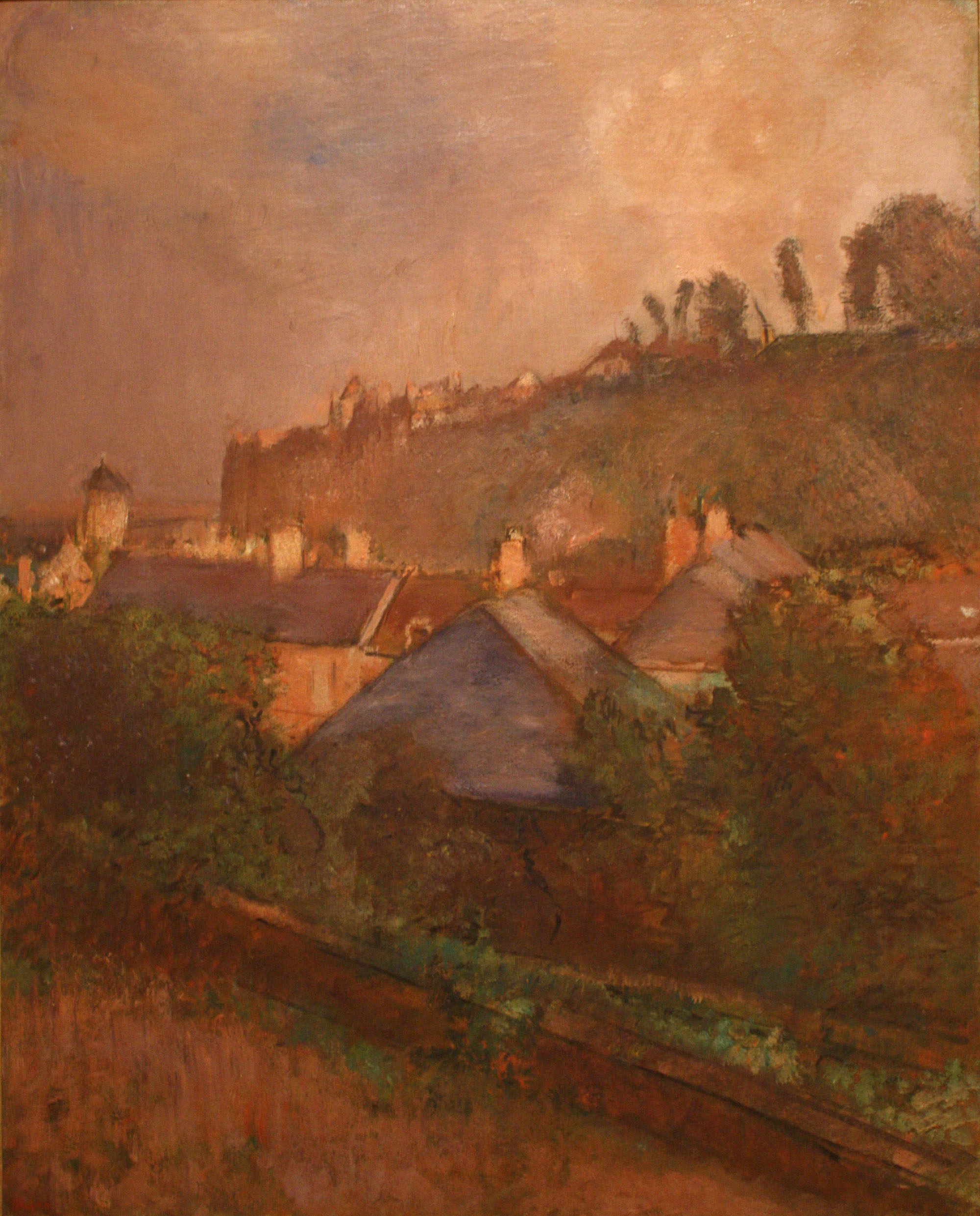 Эдгар Дега. Дома у подножия скалы (Сен-Валери-сюр-Сом). Около 1895-1898.