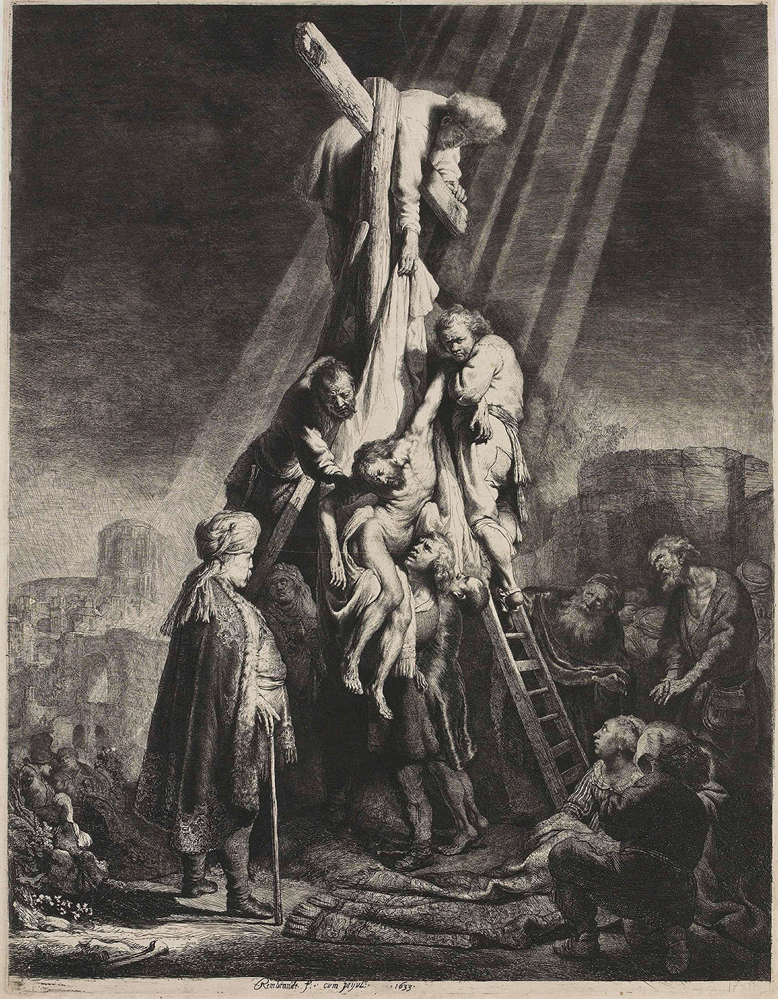 Рембрандт Харменс ван Рейн. "Снятие с креста". 1633.