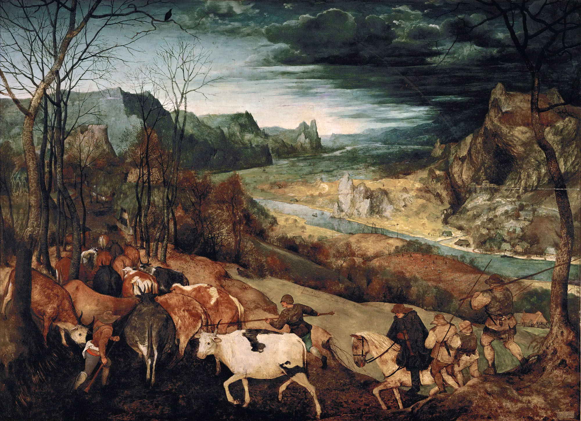 Питер Брейгель Старший. Возвращение стада (Ноябрь). 1565.