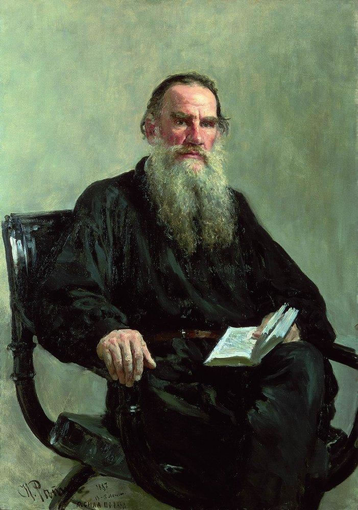 Илья Ефимович Репин. Портрет писателя Л. Н. Толстого. 1887.