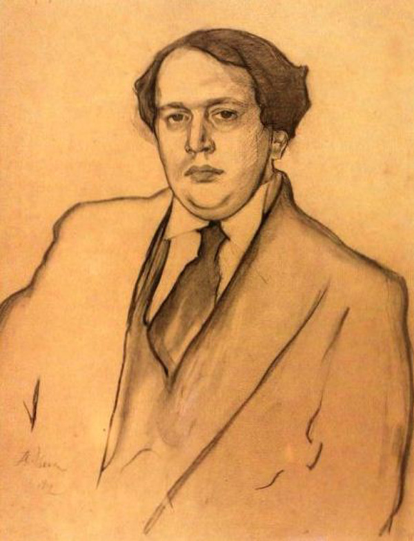 Н. П. Ульянов. "Портрет писателя Алексея Николаевича Толстого". 1912.